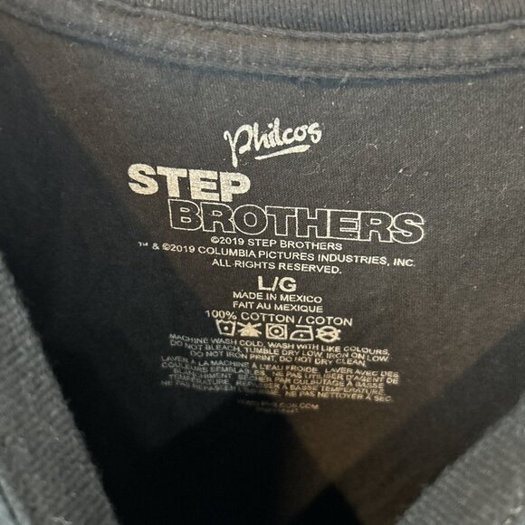 Step Brothers Funny Christmas T-Shirt Size Large Black Holiday Graphic Tee - Picture 4 of 4